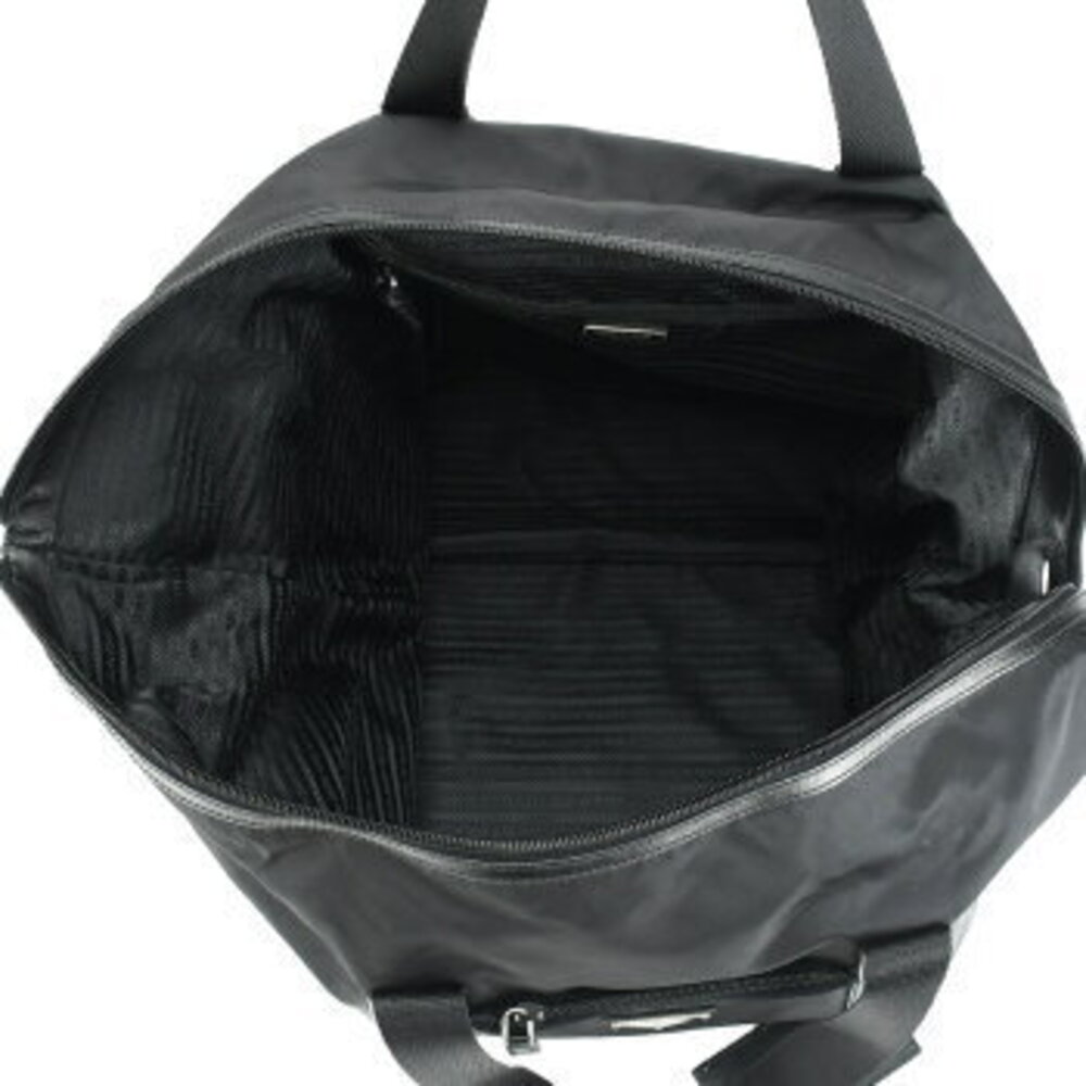 Prada Boston bag duffel travel black Saffiano leather triangle logo - Picture 8 of 8